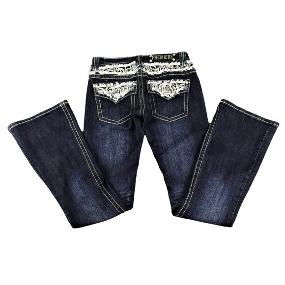 Rue 21 Jeans Womans Premiere Bling Back Pockets Size S / R4   JH1032 - Picture 2 of 4